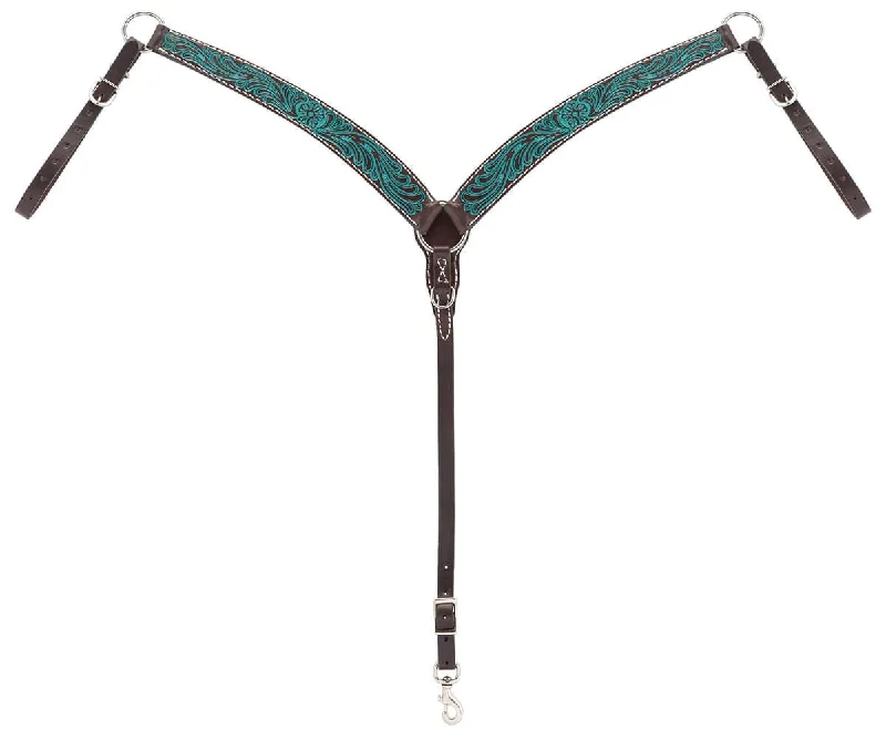 Turquoise Cross Carved Flower Breast Collar