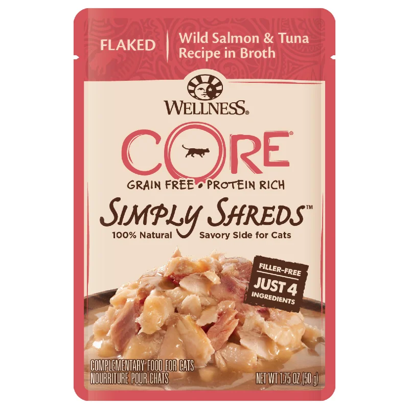 Wellness CORE Simply Shreds Flaked Wild Salmon and Tuna Wet Cat Food 50g