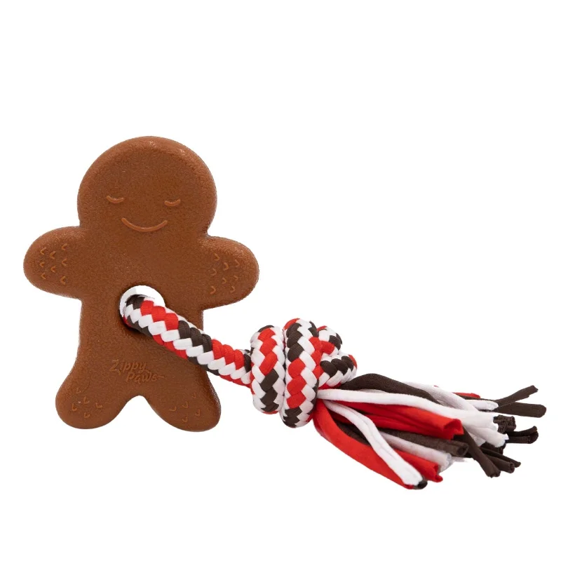 Zippy Paws Christmas ZippyTuff Teether Gingerbread Man Puppy Dog Toy